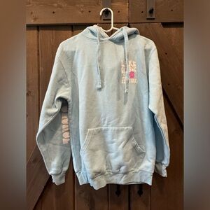 Lake George baby blue sweatshirt hoodie